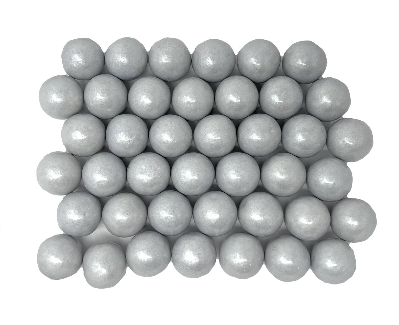 Detalle de YANKEETRADERS Silver Fruit-Flavored Gumballs, 1-Inch, 2 Pounds