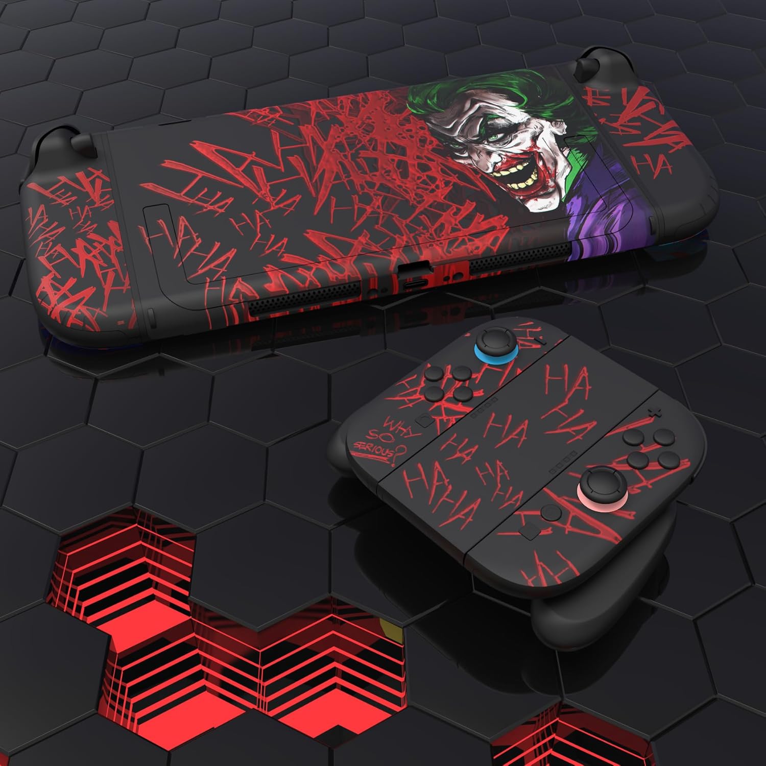 Thumbnail 6 de PlayVital Full Set Protective Skins for Nintendo Switch 2 Console & Joycon – Clown Hahaha vinyl decal wrap