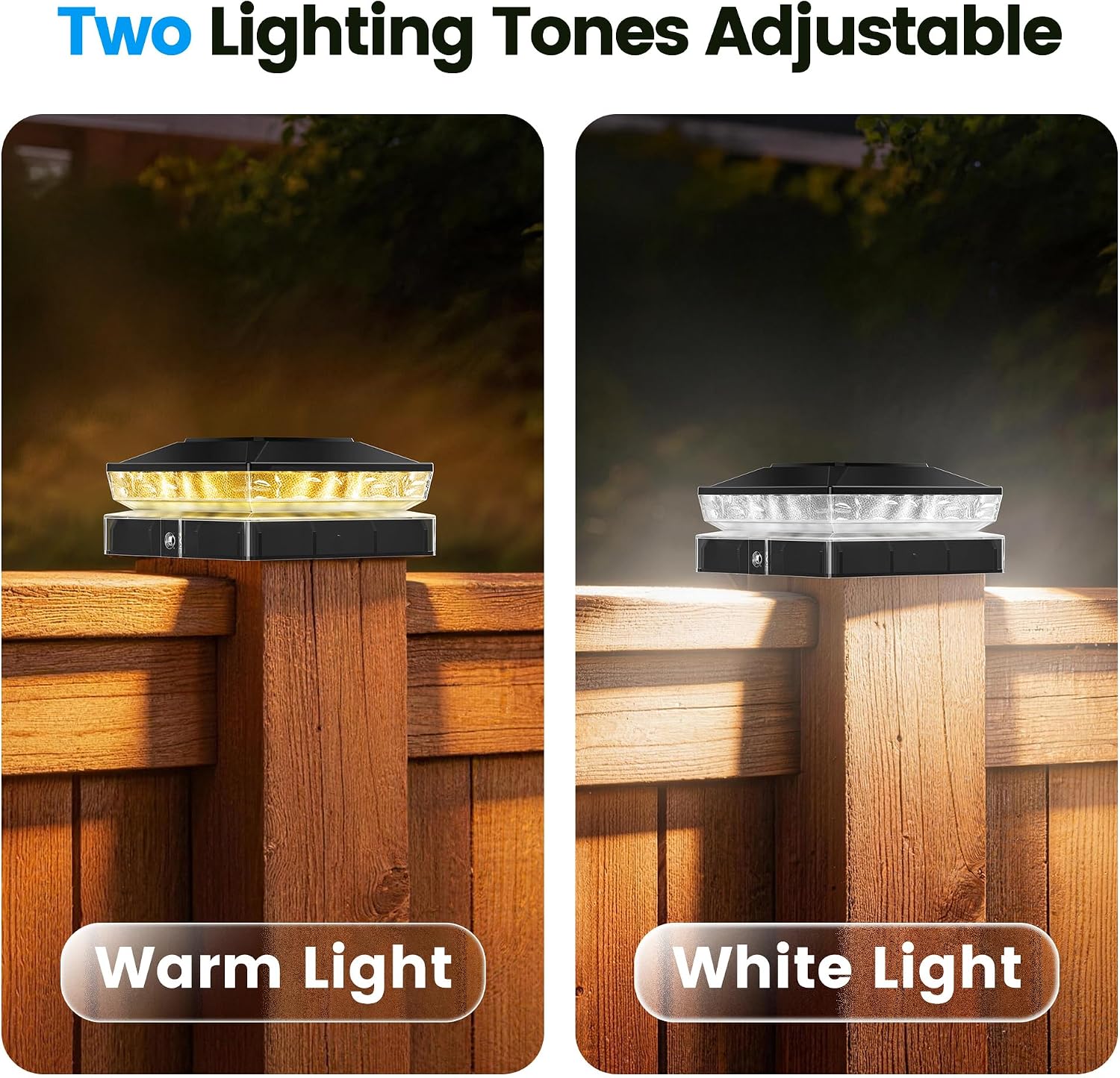 Detalle de Toeuie Solar Post Cap Lights 4x4
