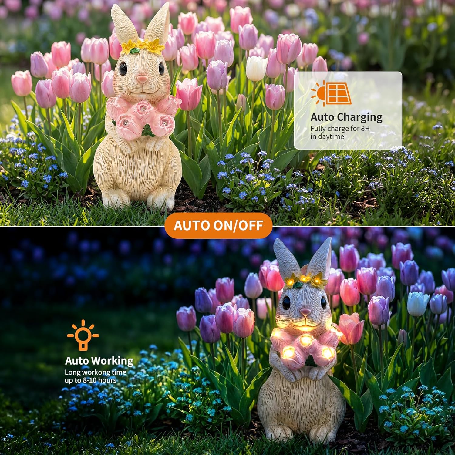 Thumbnail 4 de 2026 All-New Rabbit Solar Garden Statue: LED Rabbit Figurine for Outdoor Decor