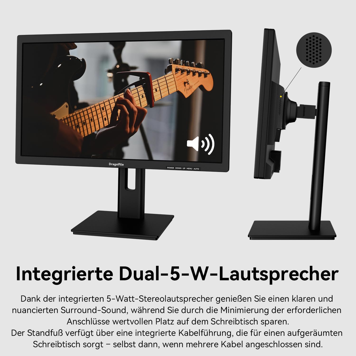 Thumbnail 6 de 24 Zoll Touchscreen Monitor FHD mit VA-Panel, 75 Hz, 10-Punkt-Touch – HDMI, VGA, VESA