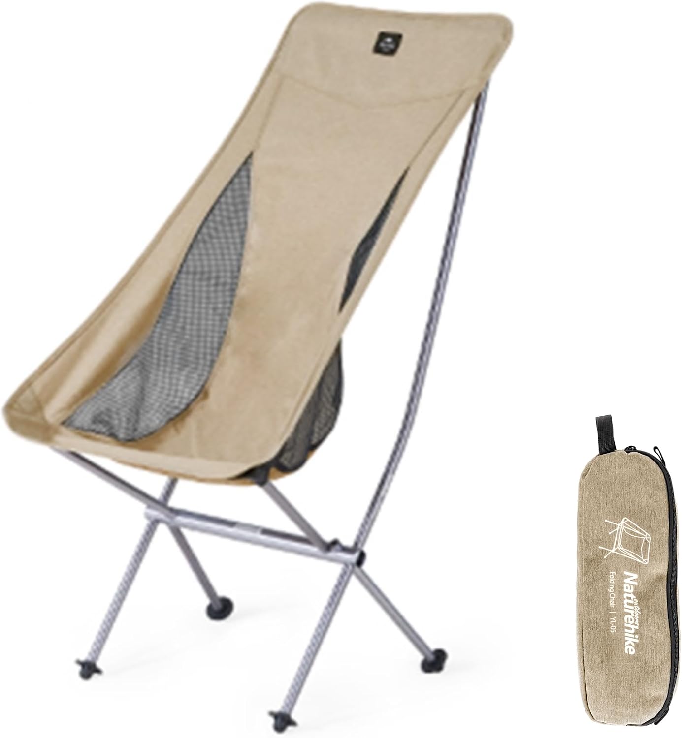 Naturehike YL06 campingstol – hopfällbar med hög rygg och aluminiumram