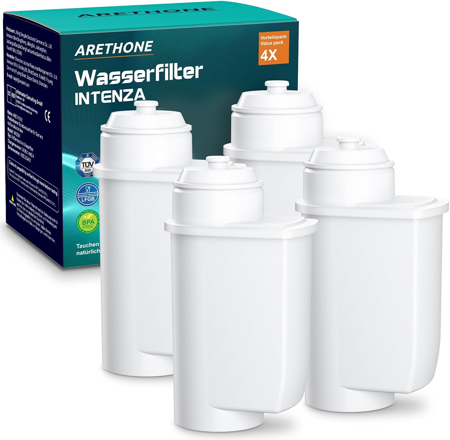 Detalle de ARETHONE Wasserfilter 4er Set für Siemens