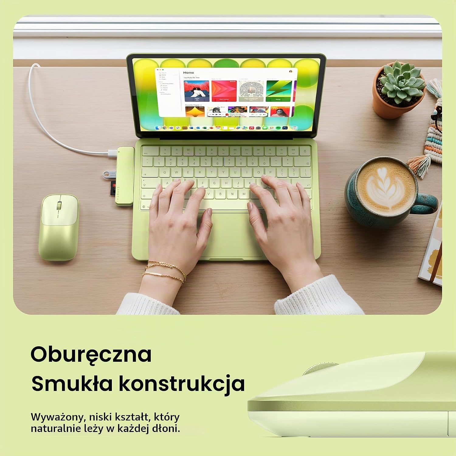 Detalle de SATECHI Slim EX MN25STH07 – mysz bezprzewodowa Cytrus, ciche kliknięcia