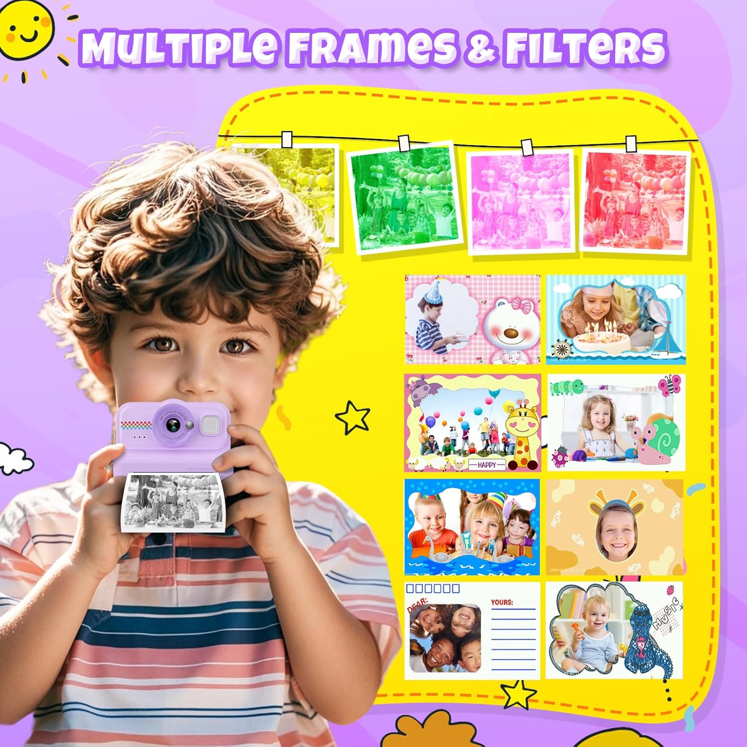 Thumbnail 4 de HiMont Kids Camera 1080P instant print camera
