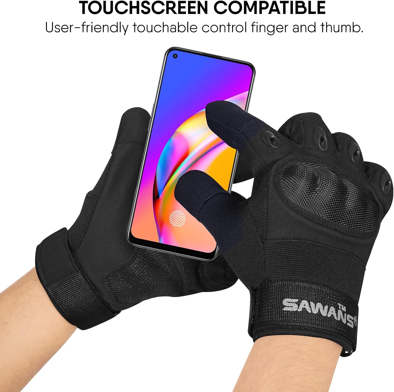 Thumbnail 4 de Motorbike Gloves Full Finger Touchscreen Cycling Gloves