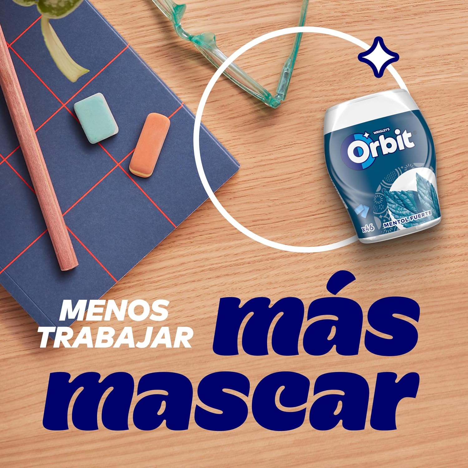 Thumbnail 4 de Orbit Chicles Sin Azúcar Mentol Fuerte - Larga Duración