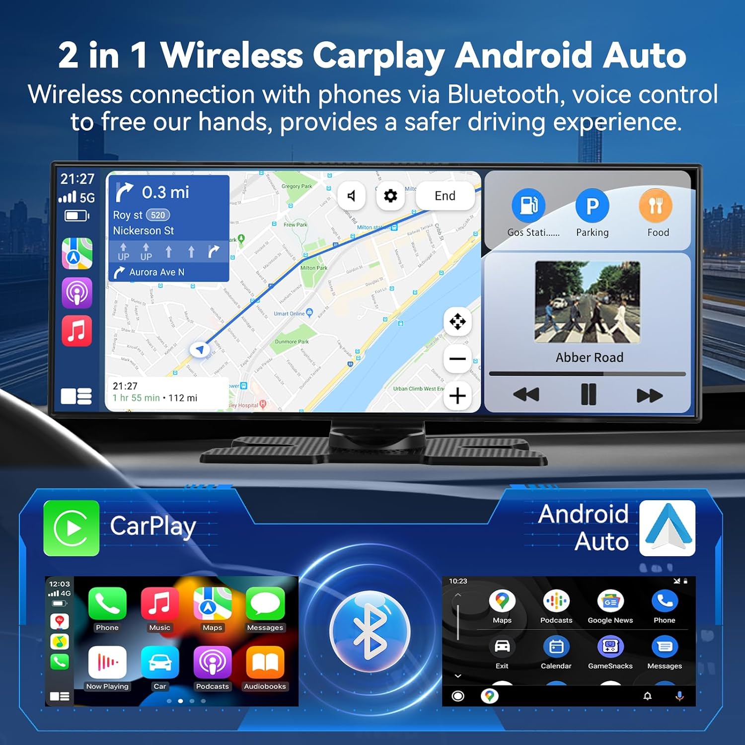 Detalle de 11.5 Inch Car Tablet Pro Max 2026: Wireless CarPlay & Android Auto Screen