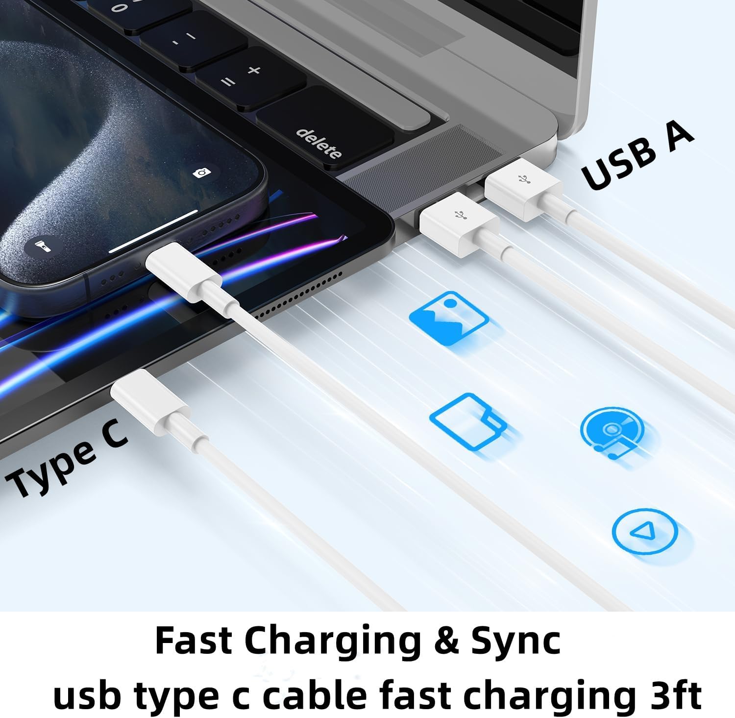 Thumbnail 4 de 3ft Carplay Charger Cable for iPhone