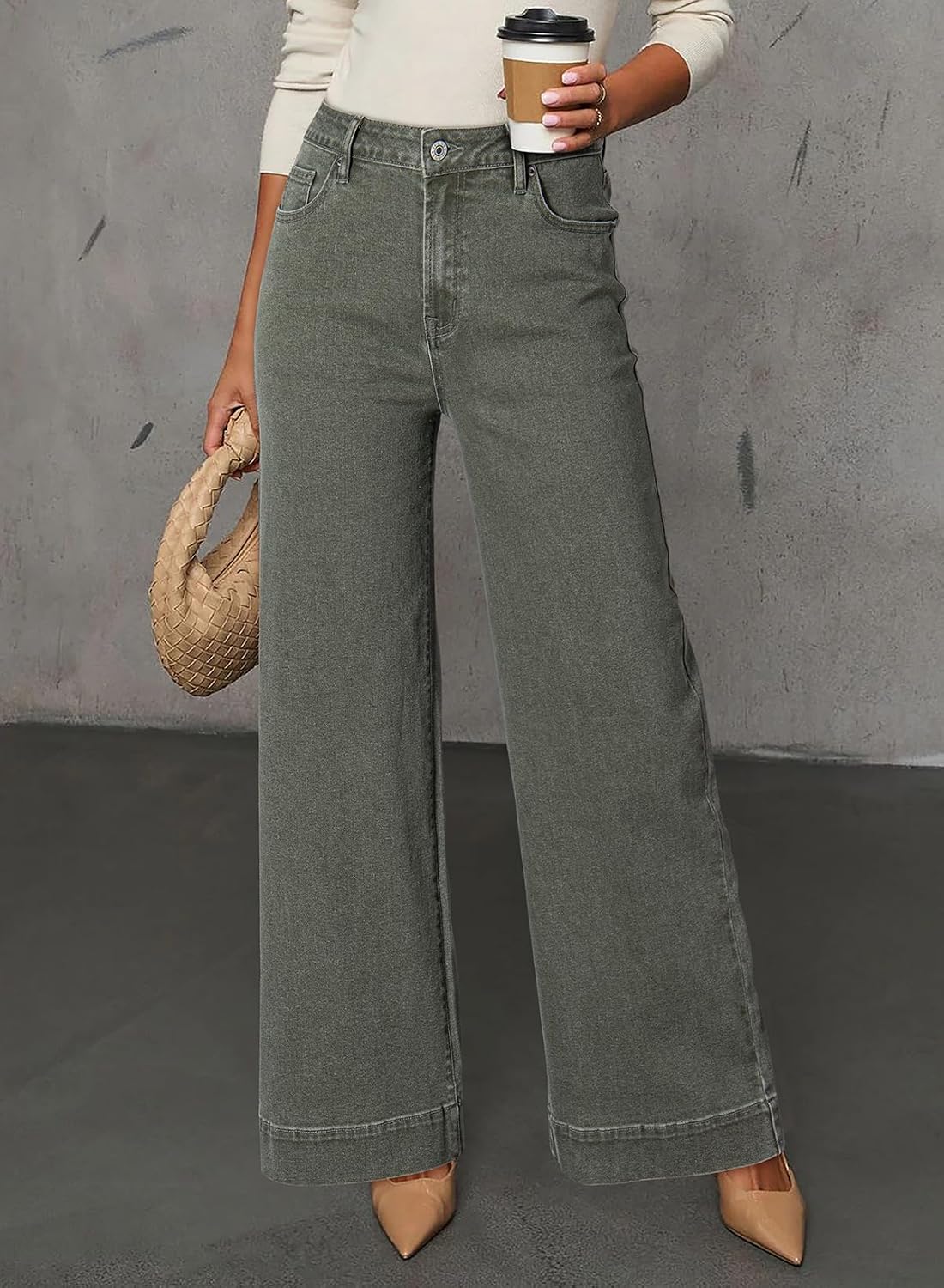 Thumbnail 1 de DOKOTOO women stretch jeans 5-pocket wide leg