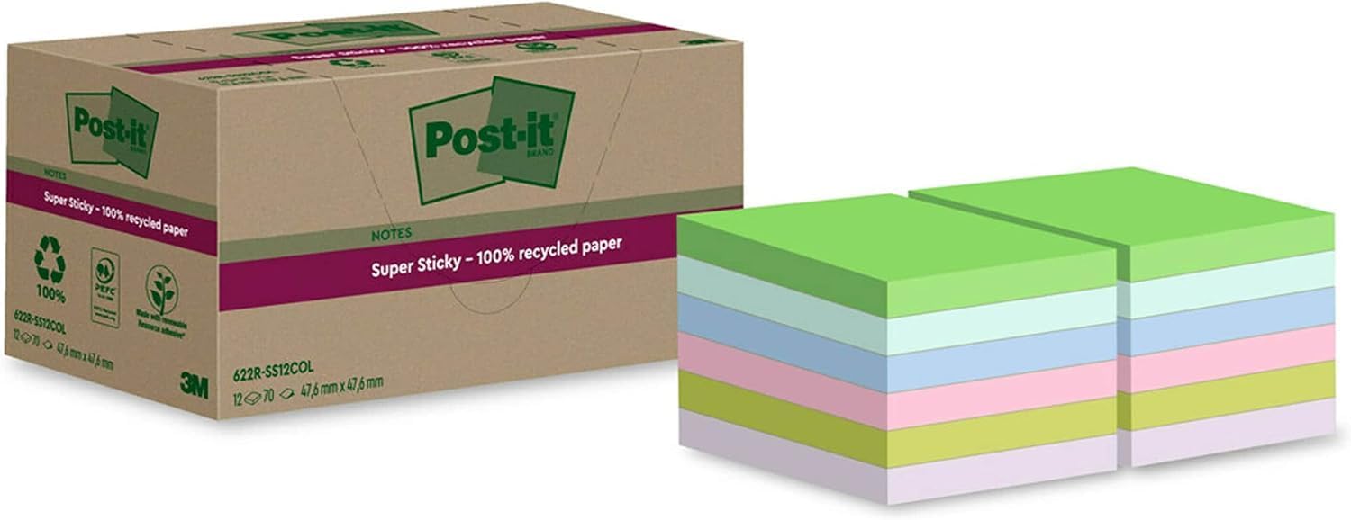Thumbnail 1 de Post-it Foglietti Super Sticky Riciclati 70 fogli 🗒️