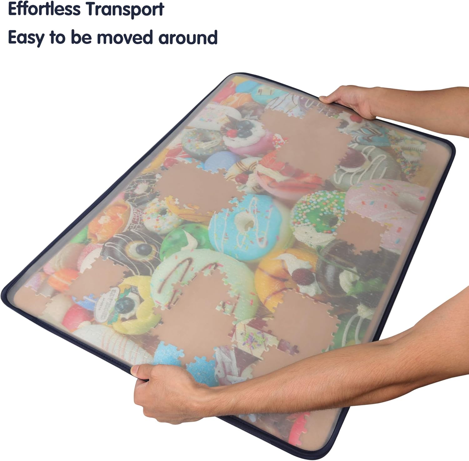 Detalle de Tektalk Puzzle Board with Dustproof Cover (Khaki, Up to 1500 Pieces)