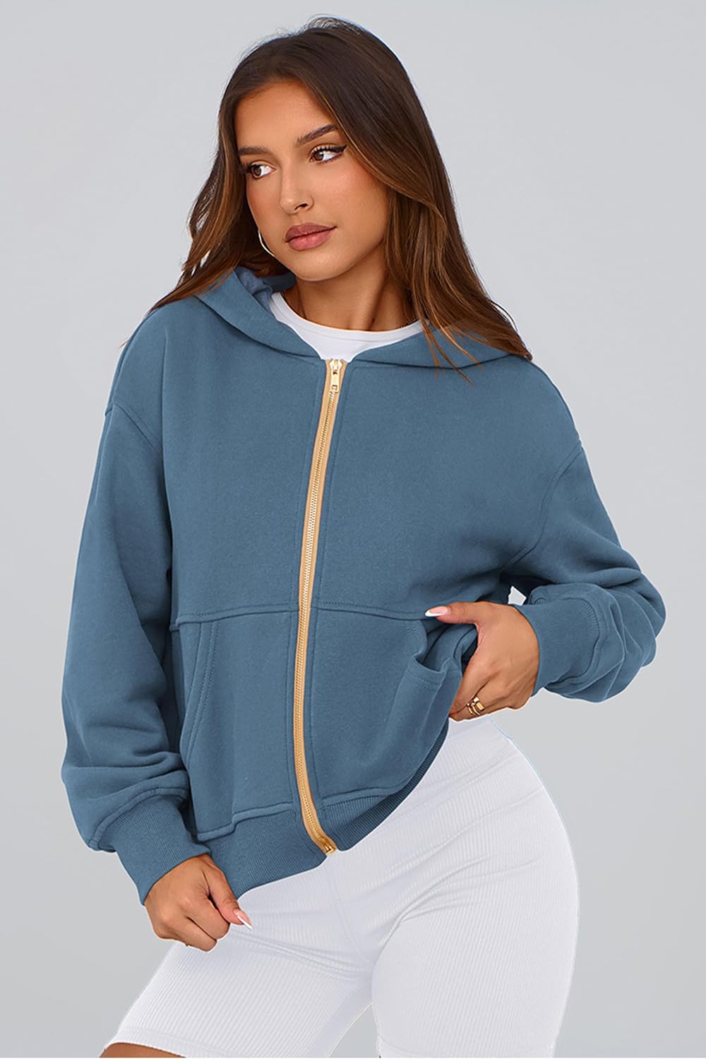 Thumbnail 6 de PRETTYGARDEN Hoodies Zip Up Hoodie US 4-16