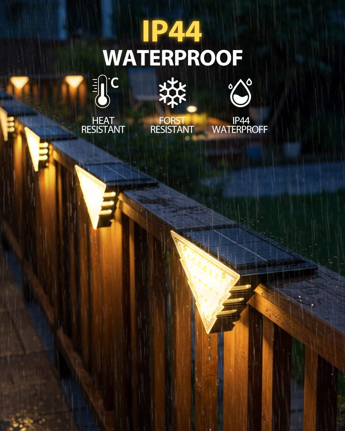 Thumbnail 5 de Airoieak Solar Stair Lights 4 Pack – Double‑Sided Outdoor Solar Lights for Steps and Boundaries