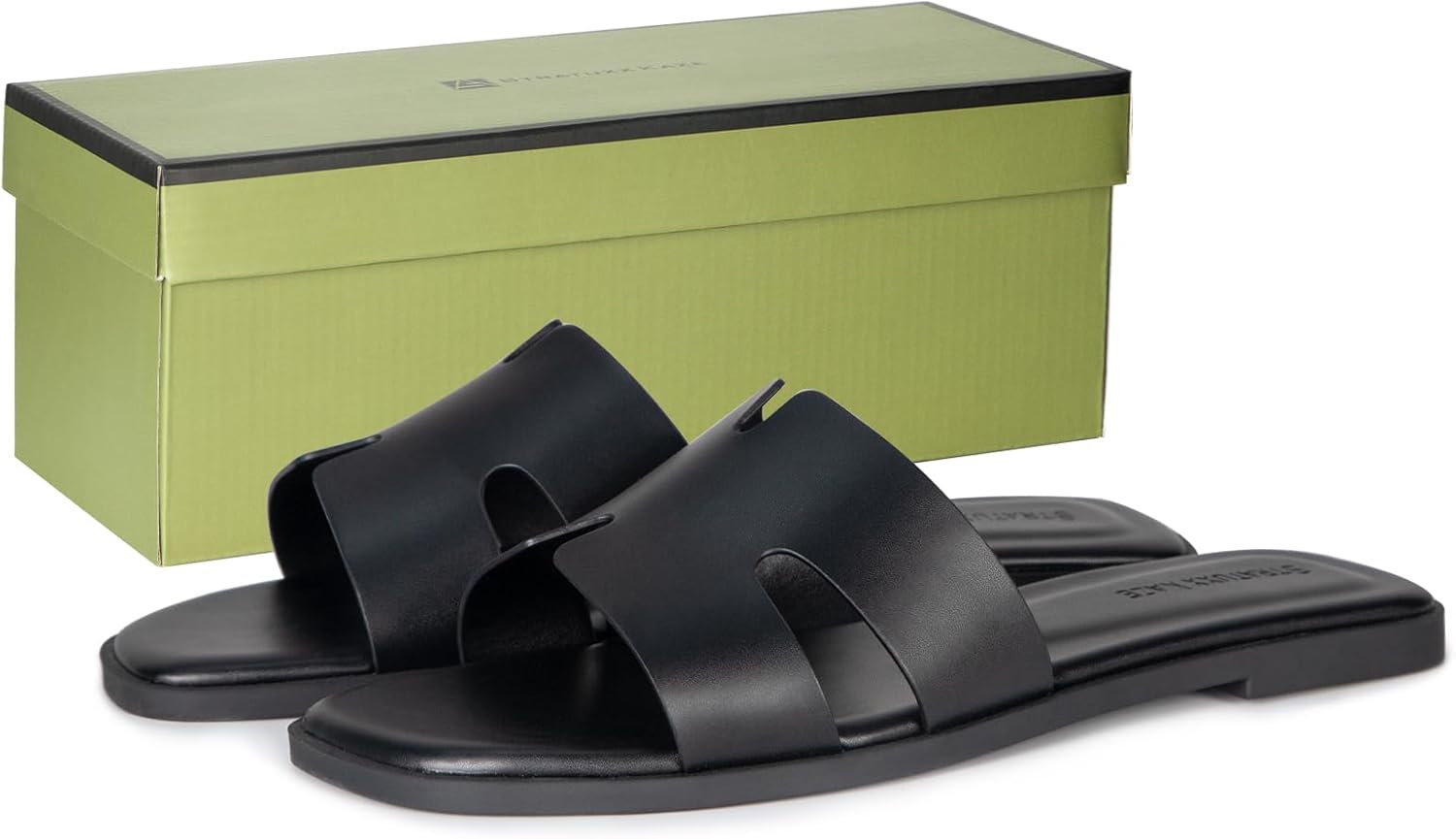 Detalle de Stratuxx Kaze Women's Open Toe Flat Dress Slide Sandals