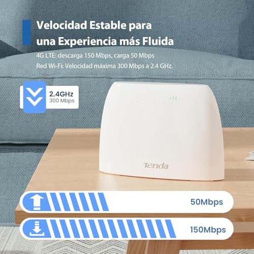 Thumbnail 3 de Tenda 4G03 Router 4G LTE 📶 Velocidad 300Mbps, WiFi 2.4GHz
