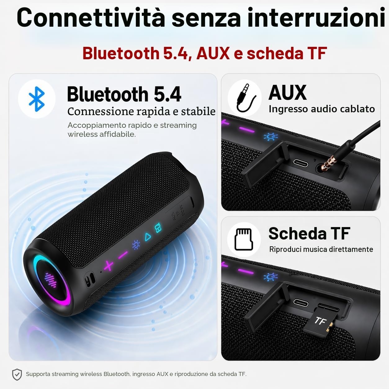 Thumbnail 5 de TIMU Cassa Bluetooth Portatile Potente 25W: suono ricco, autonomia e resistenza per ogni occasione
