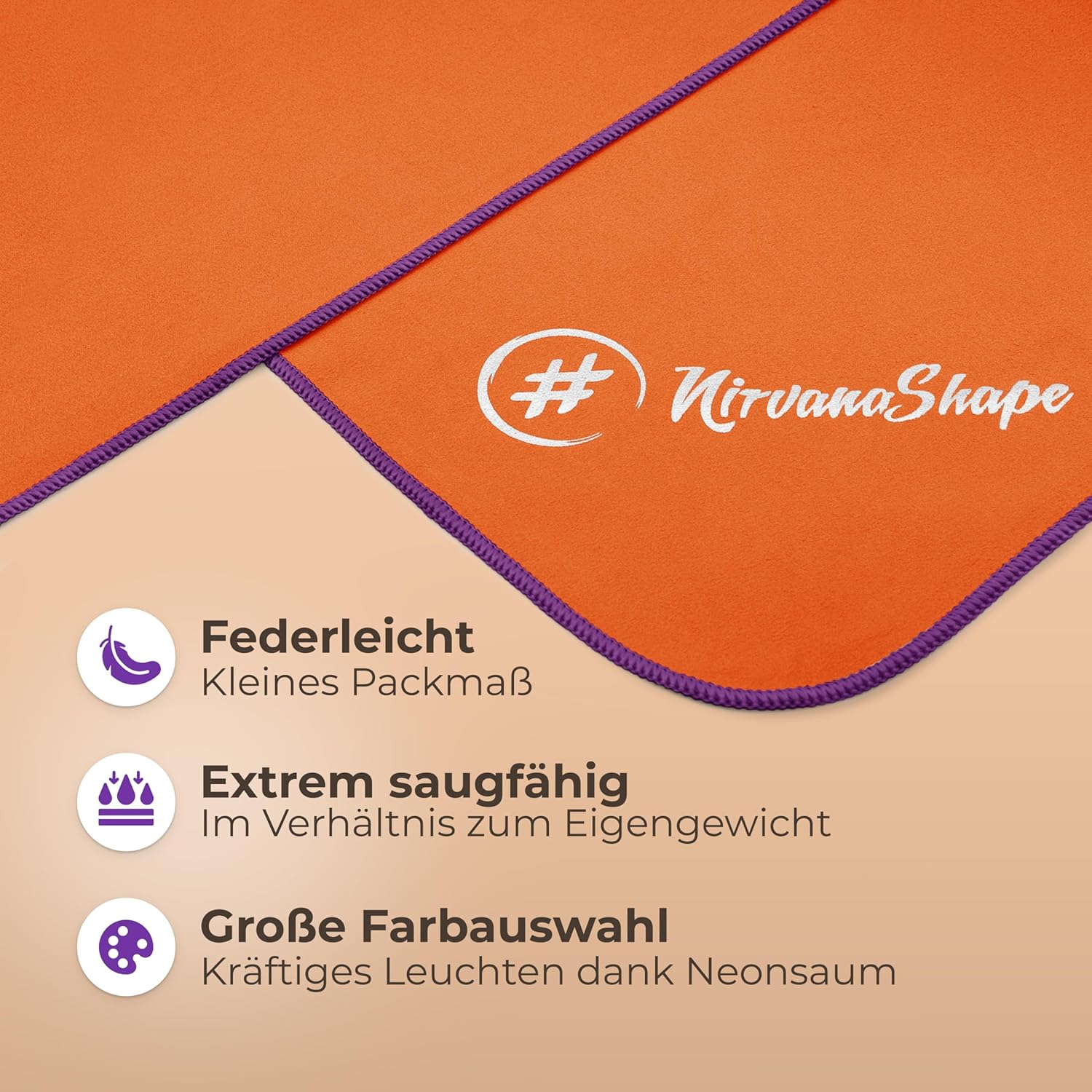 Thumbnail 1 de NirvanaShape Mikrofaser Handtuch – Reisehandtuch 180 x 90 cm