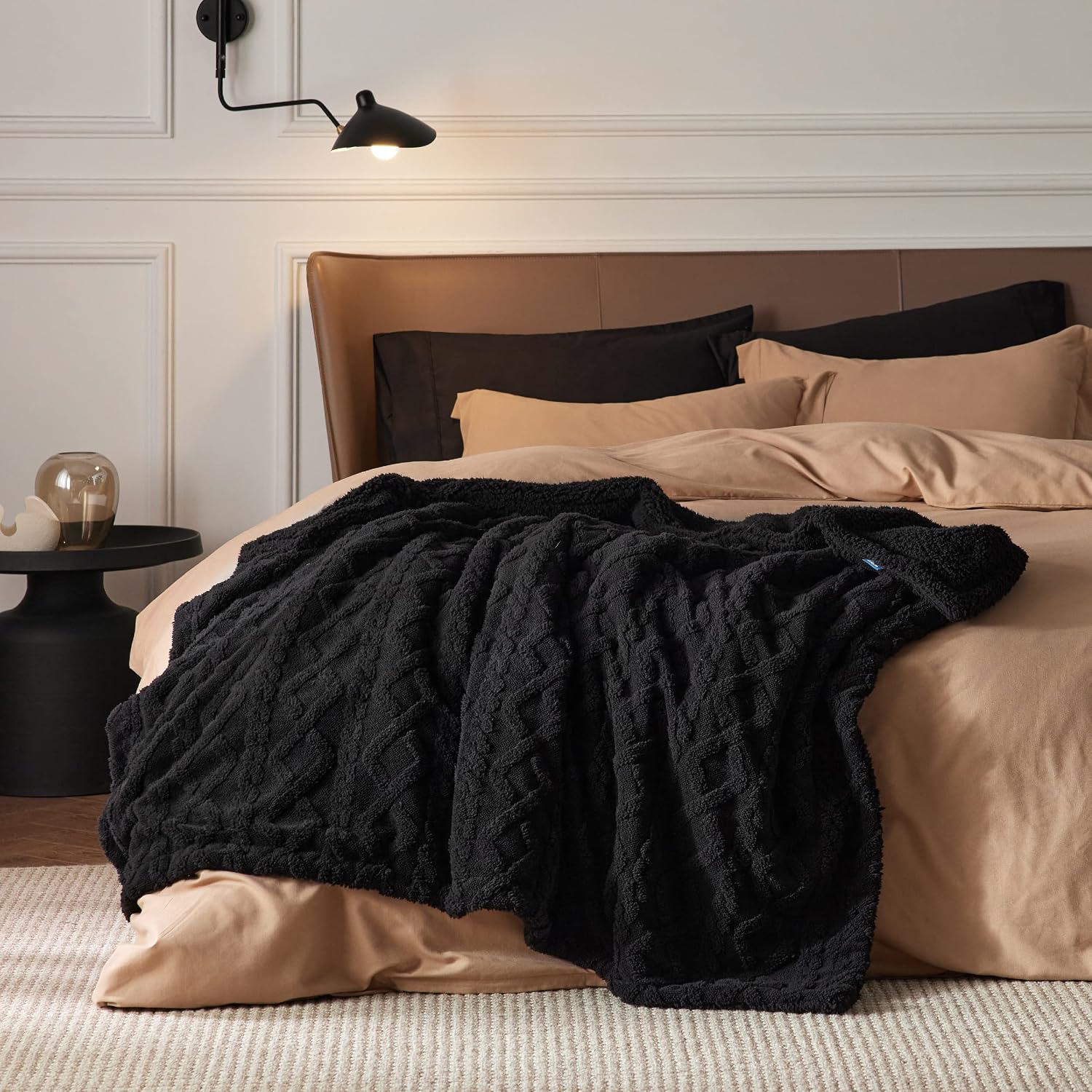 Thumbnail 5 de Bedsure Sherpa Fleece Throw 150x200 cm