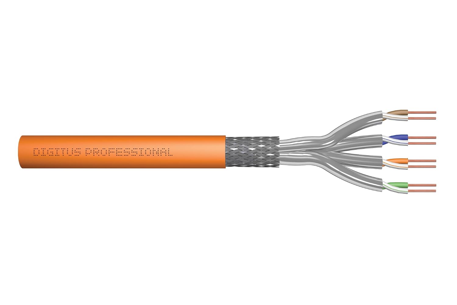 Detalle de DIGITUS Cat 7, kabel instalacyjny LAN 50 m S/FTP, LSZH, PoE+, 10 Gbit/s