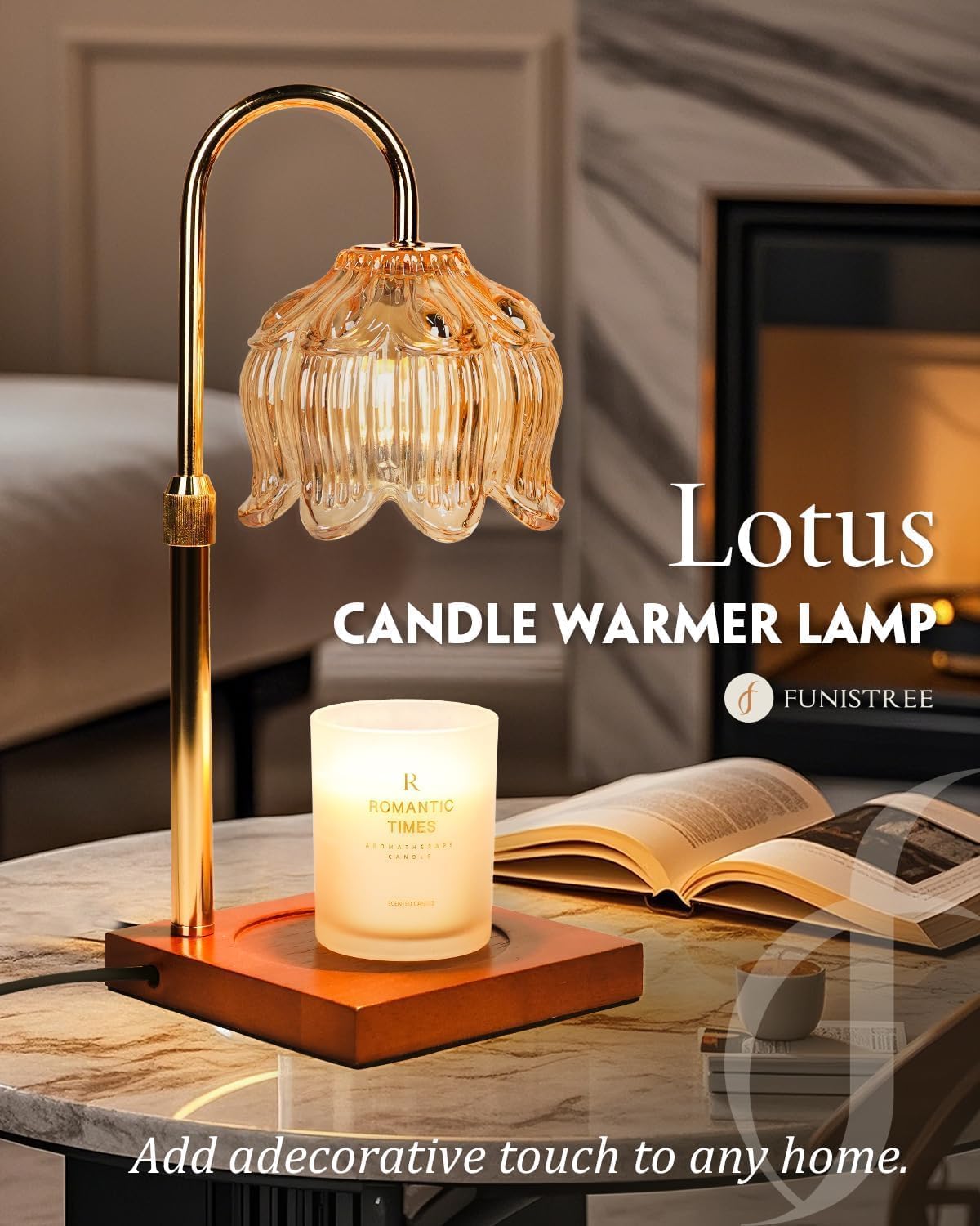Thumbnail 6 de Flower Candle Warmer Lamp with Timer & Dimmer