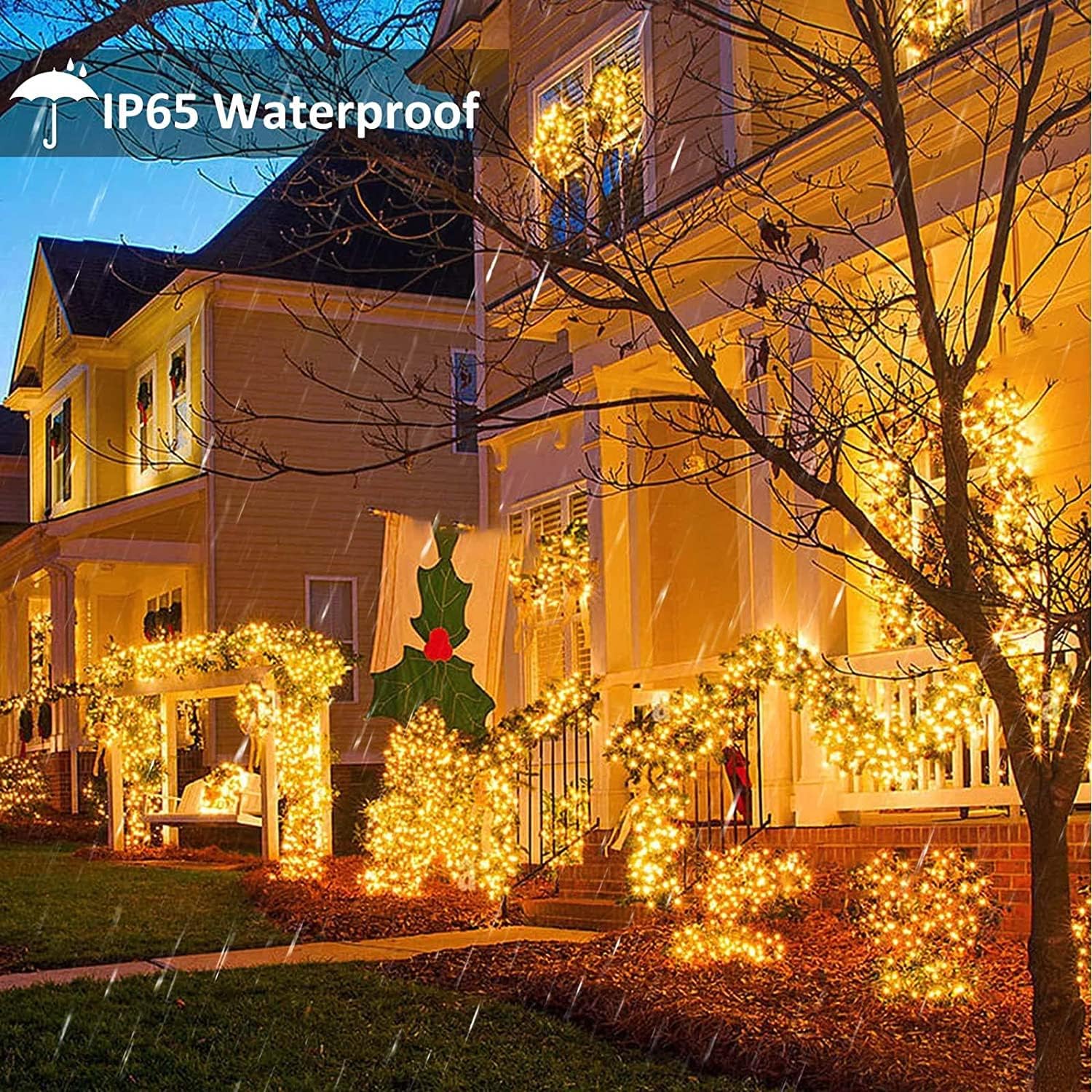 Thumbnail 2 de iShabao LED0825100 Solar String Lights, 100 LEDs, 8 Modes, Warm White