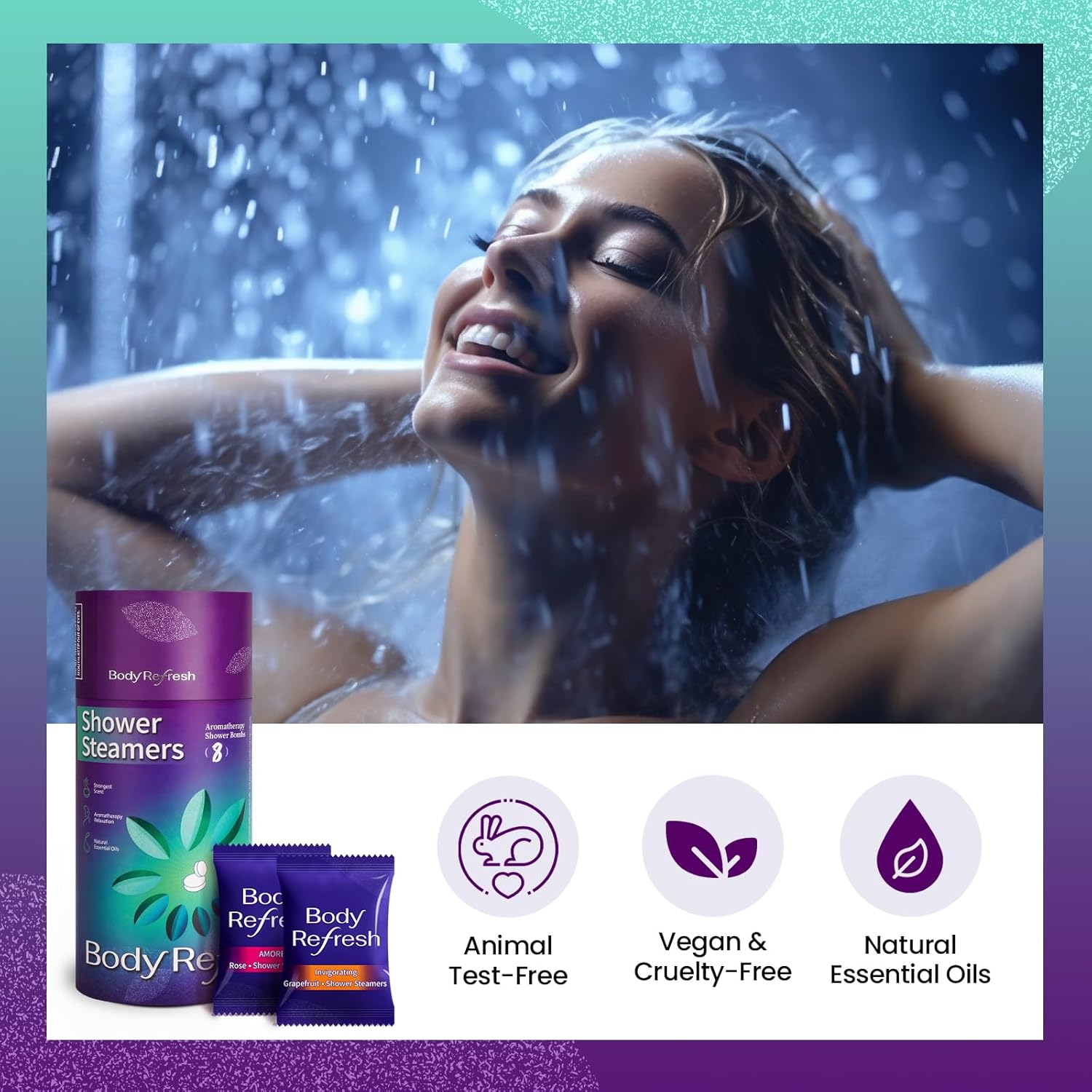 Detalle 2 de BodyRefresh Shower Steamers Aromatherapy 8-Pack
