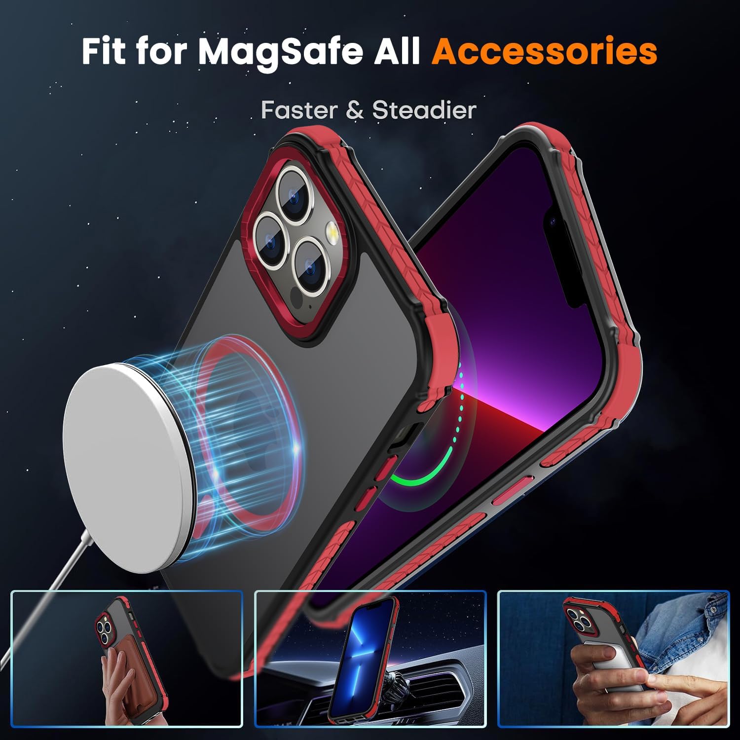 Thumbnail 3 de DEERLAMN Strong Magnetic Case for iPhone 15 Pro Max