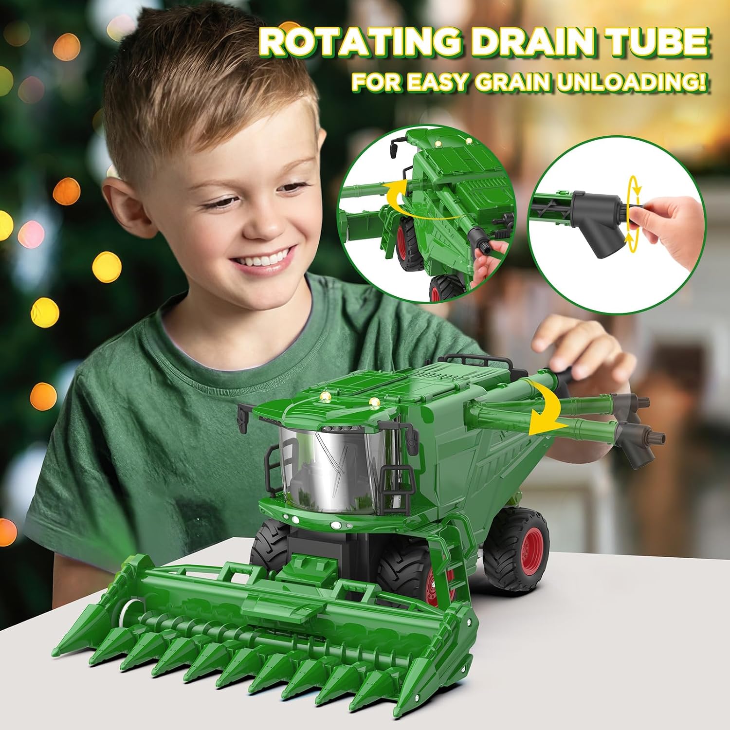 Thumbnail 3 de Uarzt Remote Control Combine Harvester 1/24 Scale 🚜