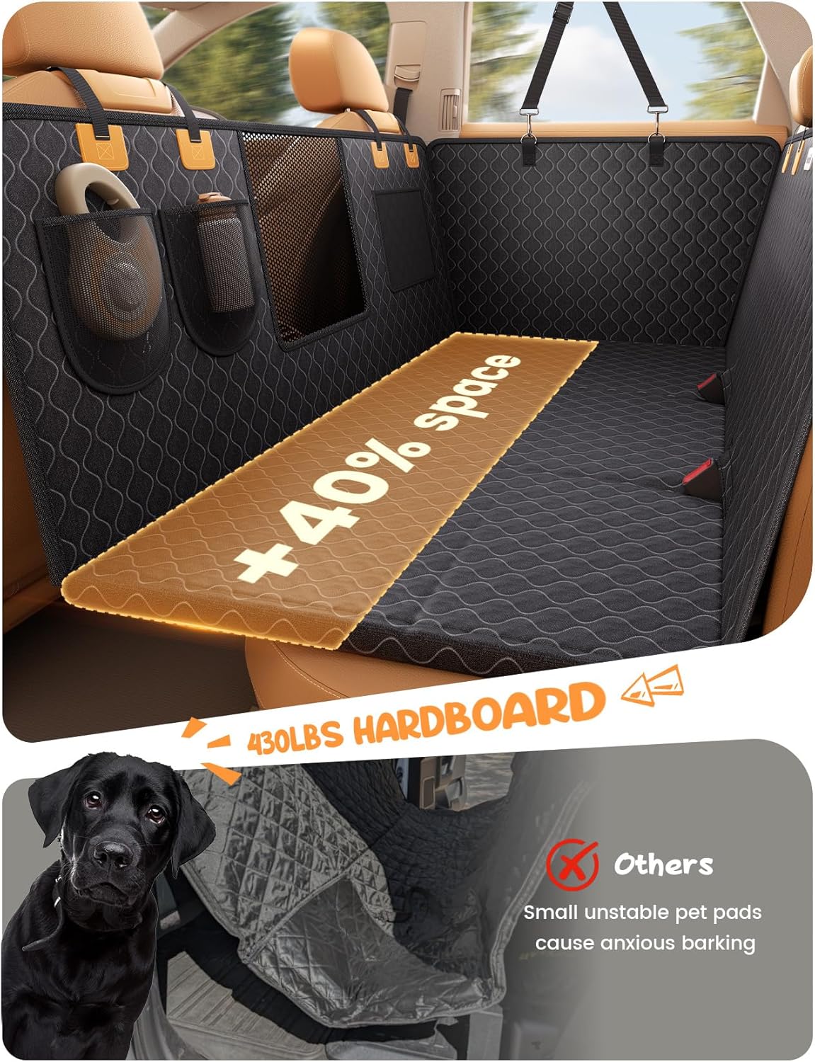 Detalle 2 de Lamicall Dog Car Seat Cover 195kg dog hammock