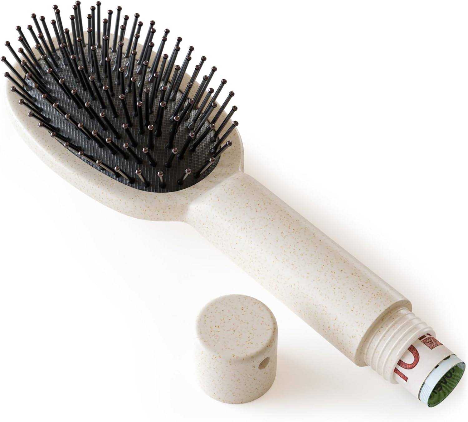 Evergreen Labs Hair Brush with Secret Compartment (Small) – Discreet hidden safe for small valuables
