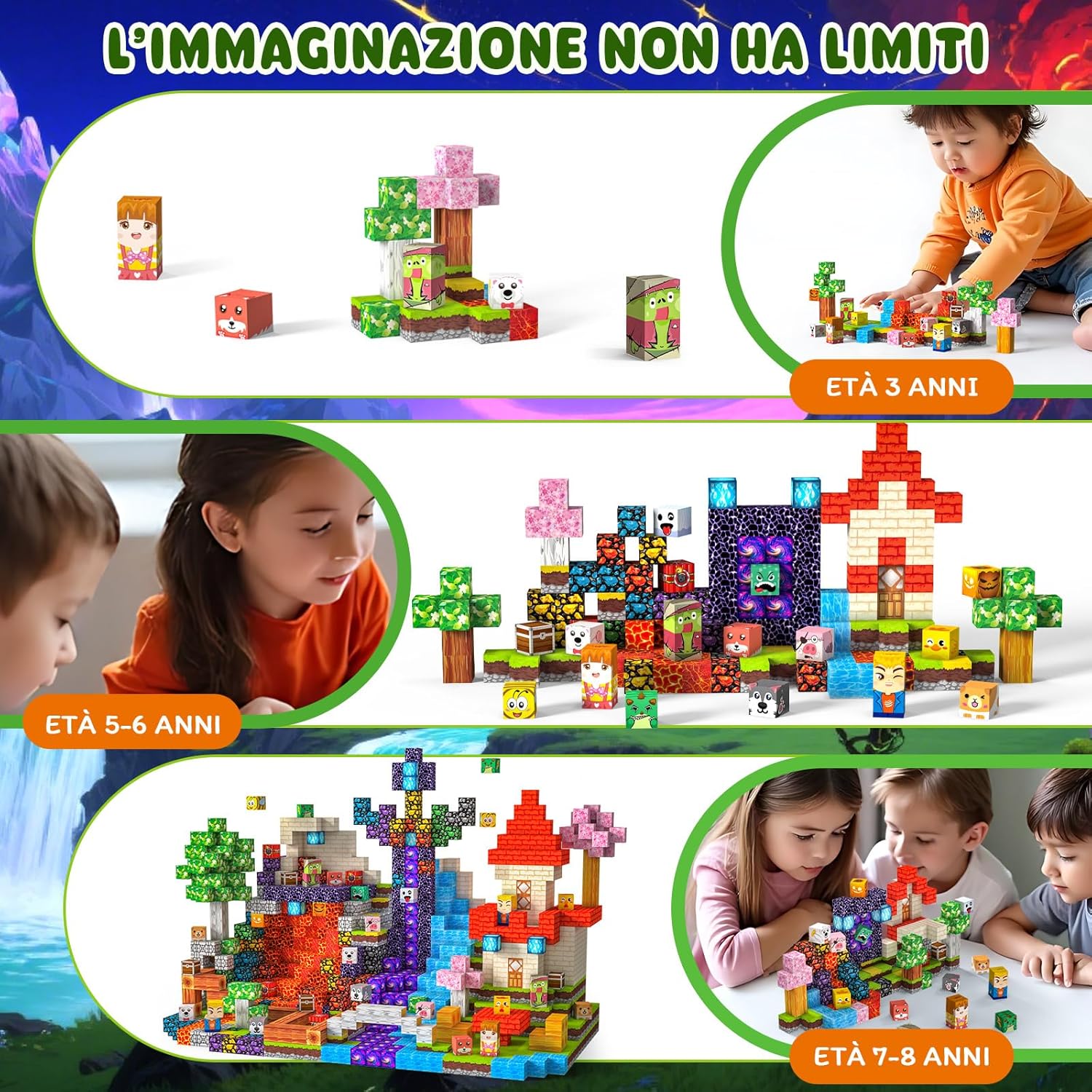 Thumbnail 3 de Costruzioni Magnetiche 150 pezzi 🧩