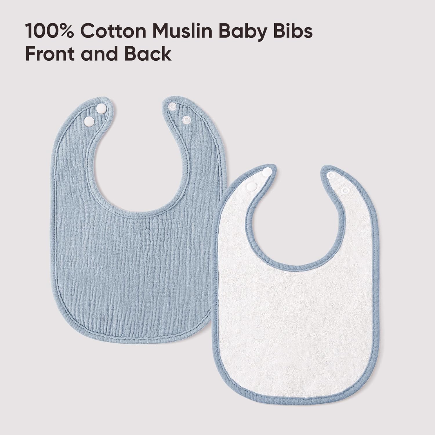 Thumbnail 2 de bearmoss Muslin Baby Dribble Bibs (100% cotton) – 8-pack adjustable bandana bibs