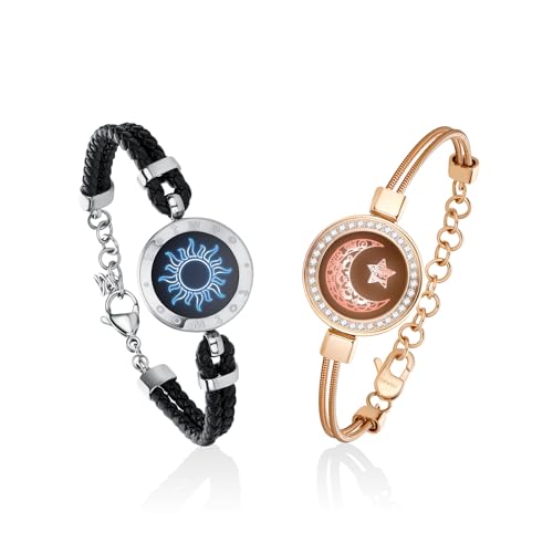Detalle de TOTWOO Bracelet Connecté Duo Vibrant pour Couple Amoureux à Distance
