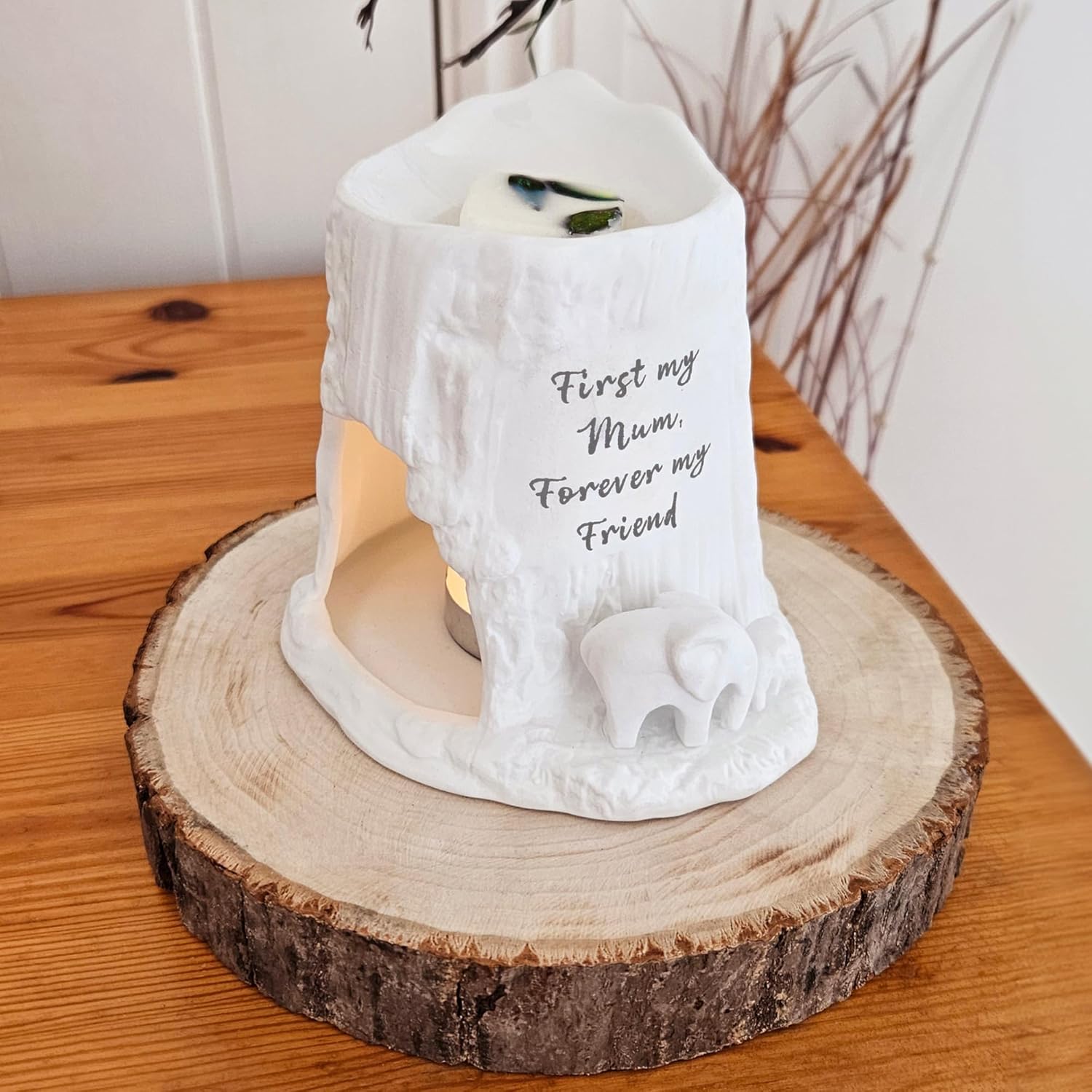 Thumbnail 4 de Cello Elephant Tealight & Essential Oil Burner – Porcelain Decor Wax Melt & Gift