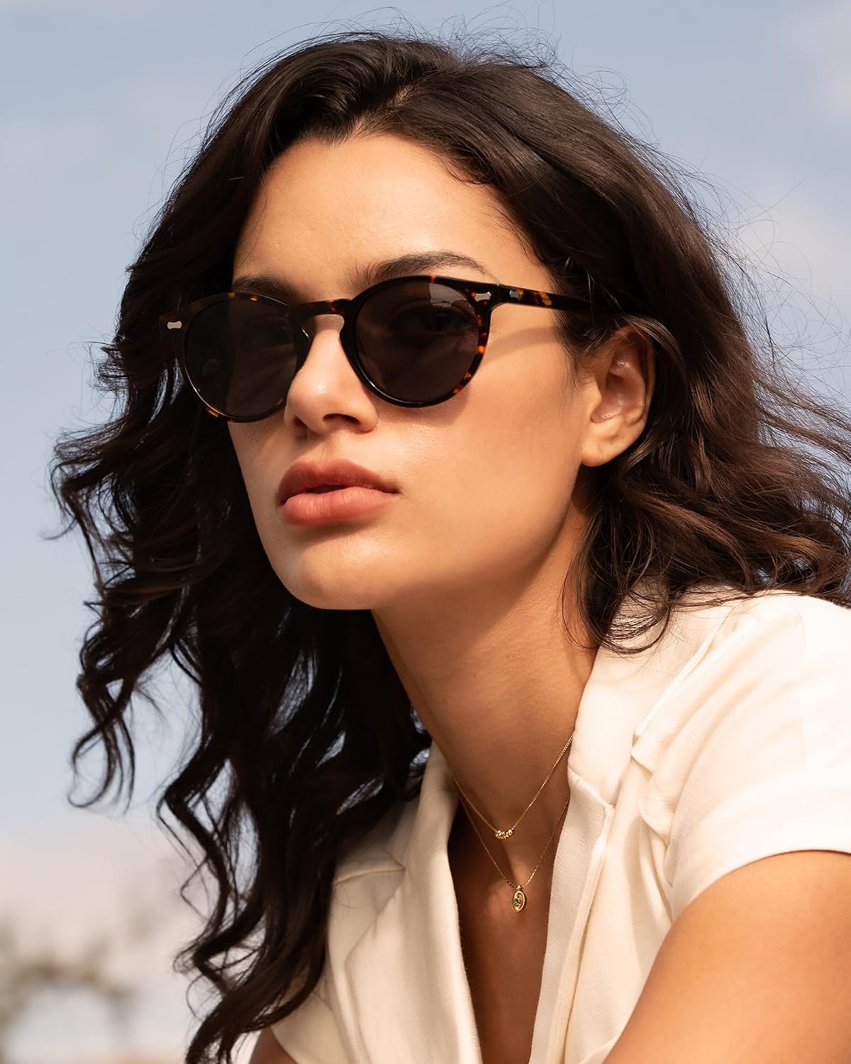 Thumbnail 3 de CARFIA Polarised Womens Sunglasses with Vintage Acetate Frame and UV400 Protection