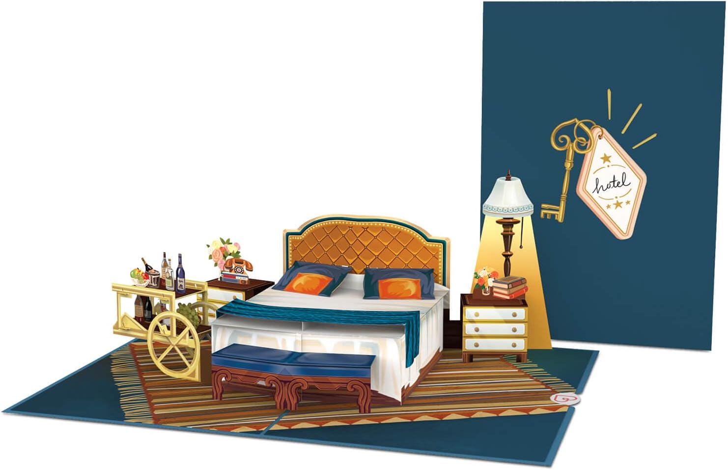 Thumbnail 2 de papercrush® Carte pop-up Chambre d’hôtel – bon d’achat 3D pour une nuit à l’hôtel et cadeau d’anniversaire voyage