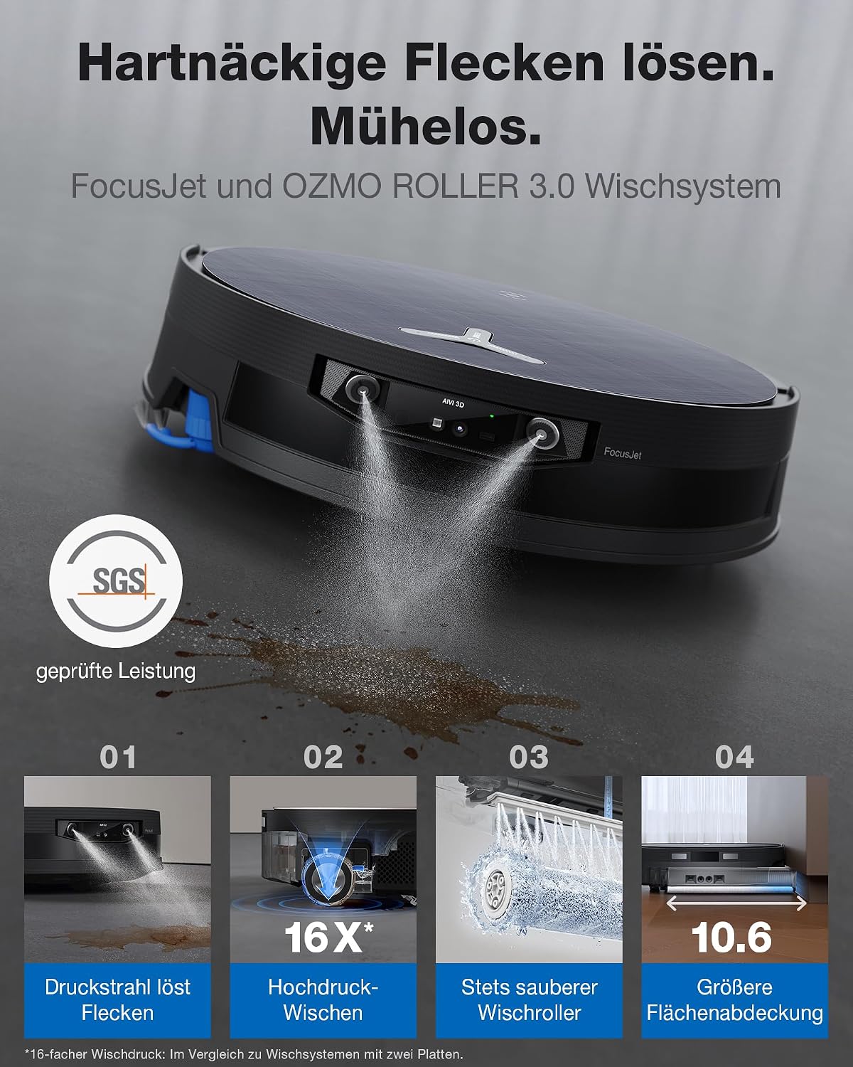 Thumbnail 1 de ECOVACS Deebot X12 Pro Omni Saugroboter mit FocusJet Technologie