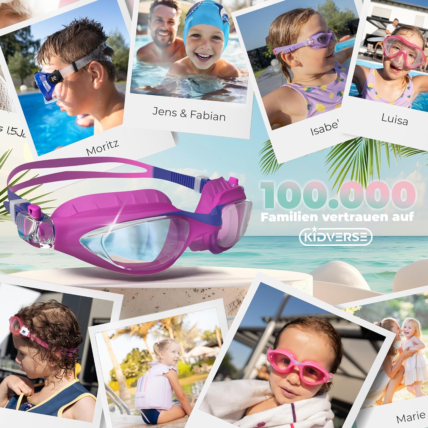 Thumbnail 6 de KIDVERSE Kinder-Schwimmbrille (3 bis 13 Jahre) mit UV-Schutz und Anti-Beschlag