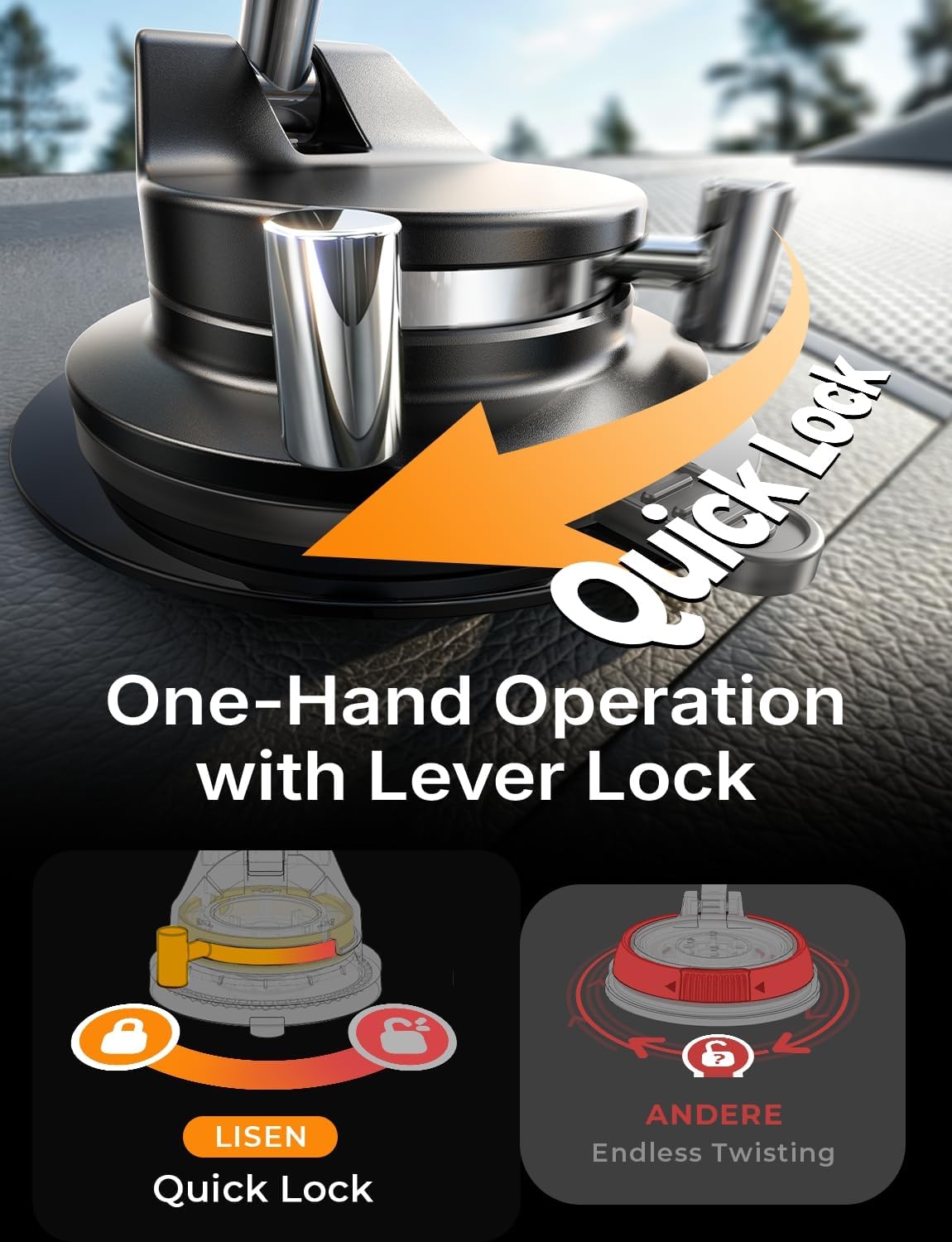 Thumbnail 4 de LISEN Car Phone Mount with 20 Magnets
