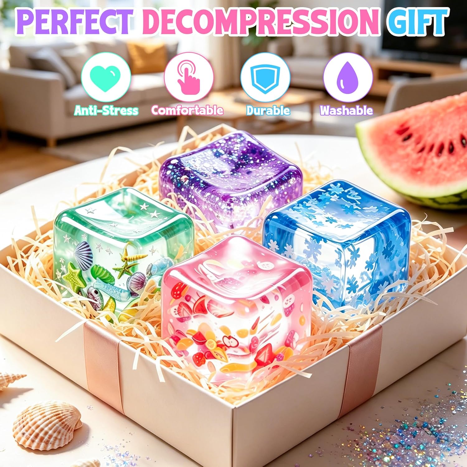 Thumbnail 6 de Cube Stress Balls 4-Piece Set