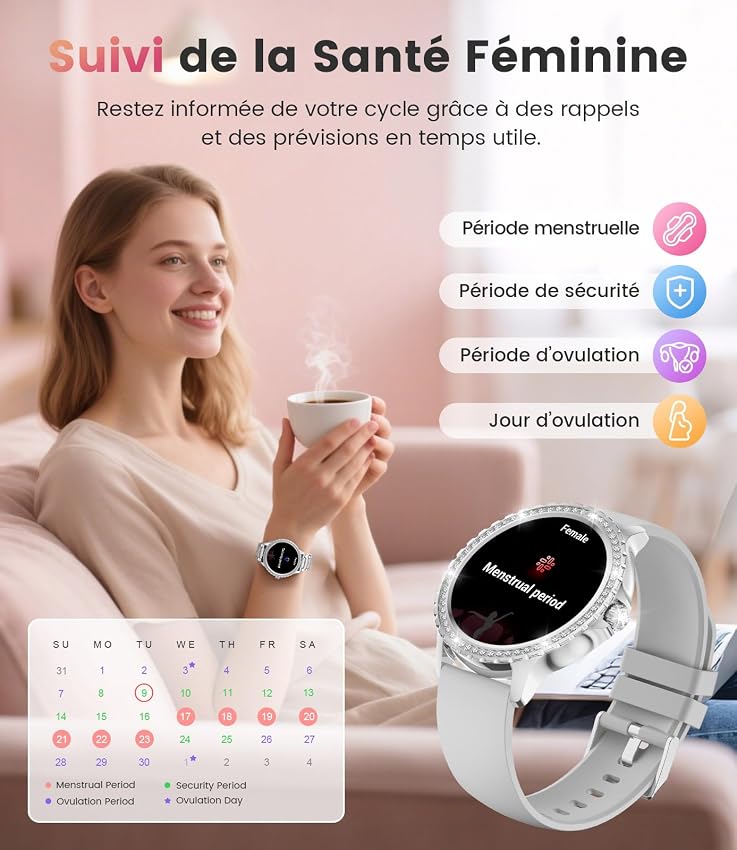 Detalle de Montre Connectée Femme 1,32" HD