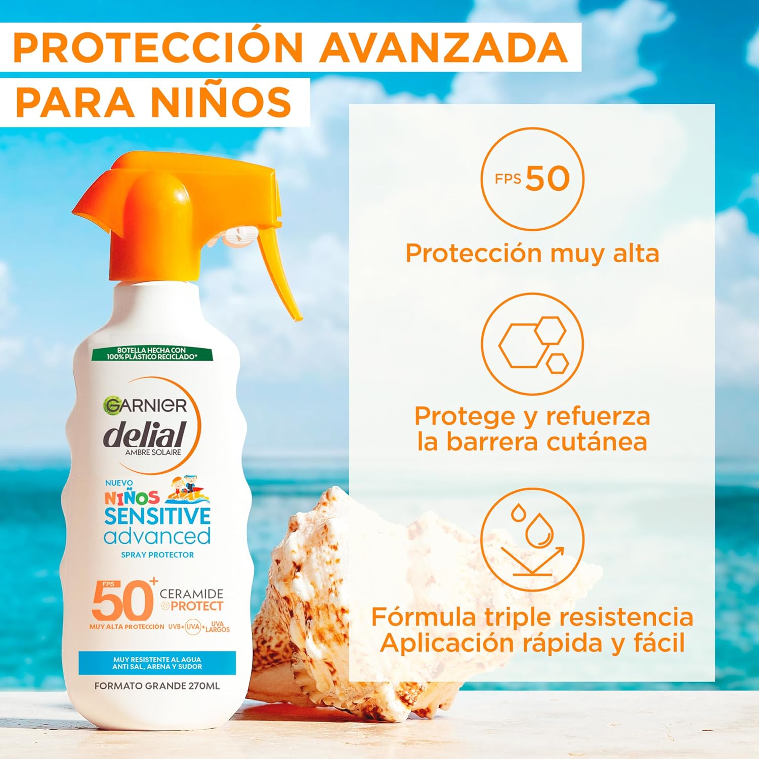 Thumbnail 4 de Garnier Delial Pistola Solar FPS50+ Para Niños, Resistente al Agua ☀