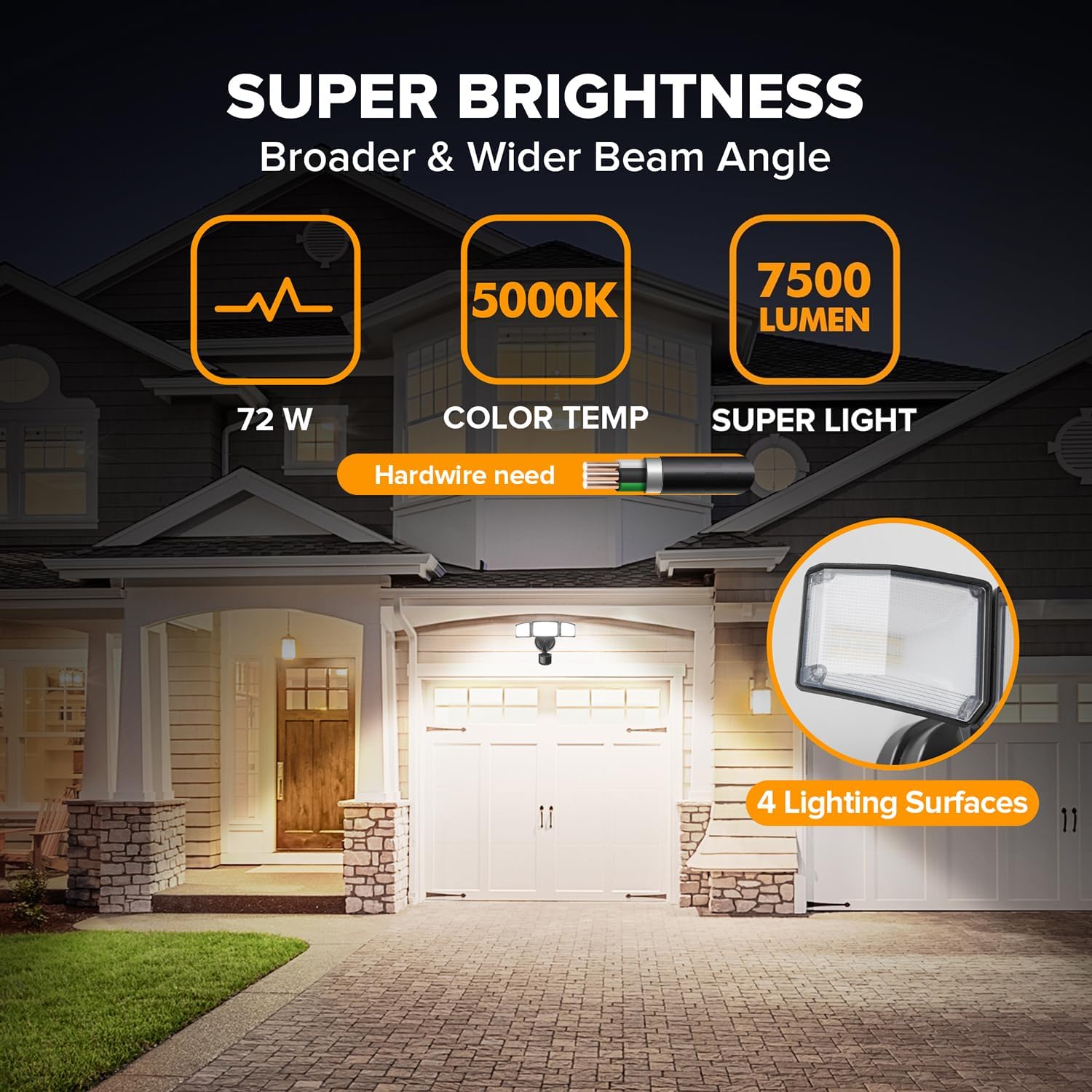 Detalle 2 de LUTEC LED security light 72W