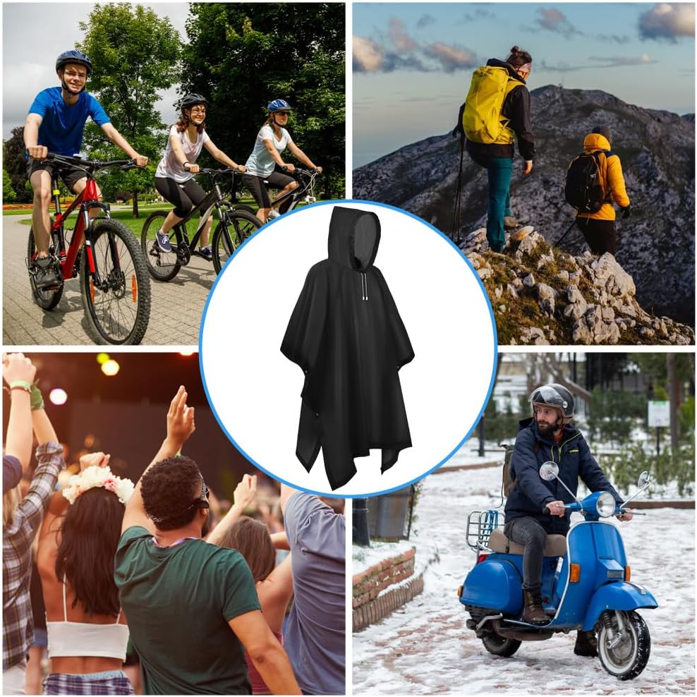 Thumbnail 6 de flintronic Poncho de pluie adulte en EVA imperméable avec capuche (unisexe)