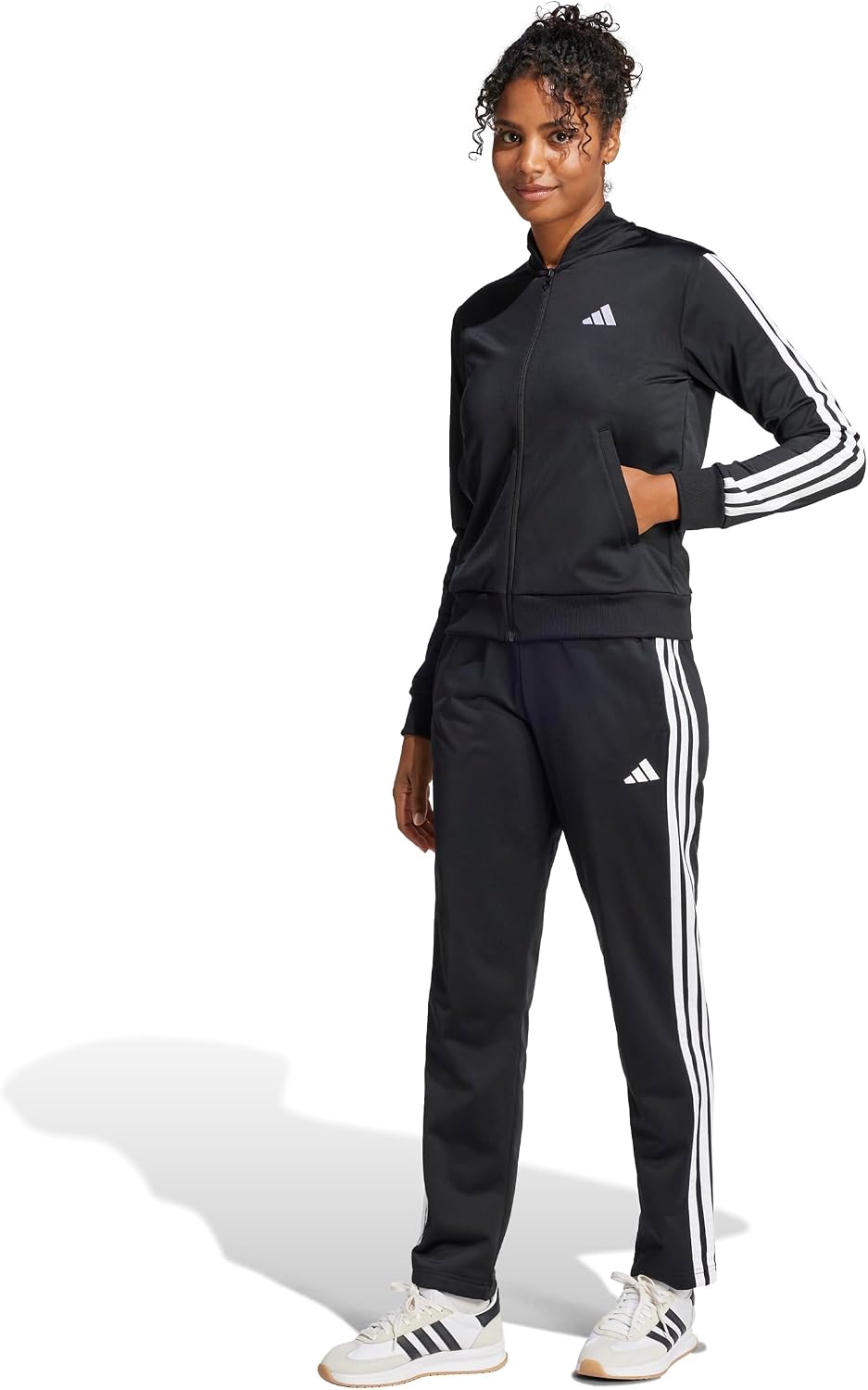Thumbnail 2 de adidas Donna Essentials 3-Stripes Track Suit, Nero, M