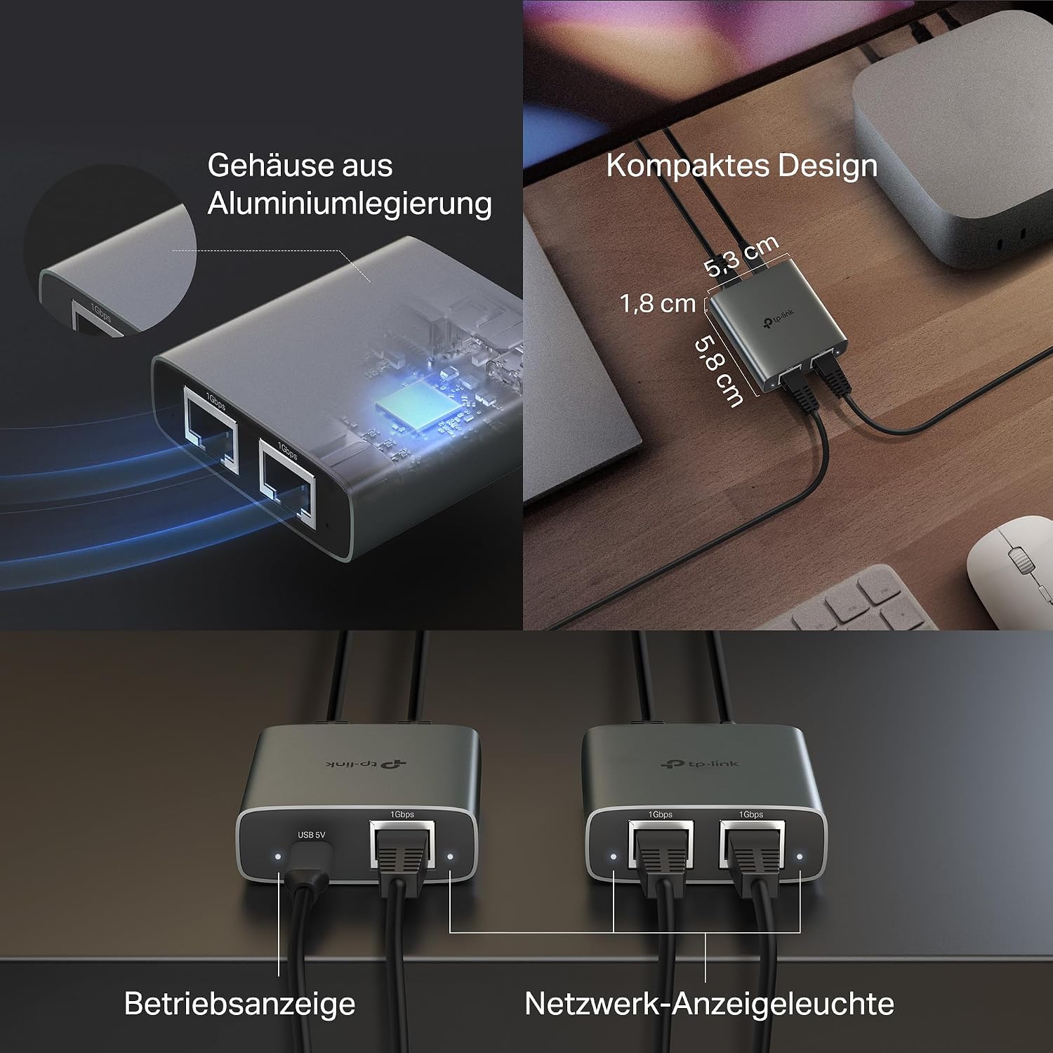 Thumbnail 6 de TP-Link EH210 LAN Splitter 1 auf 2 1000 Mbit/s