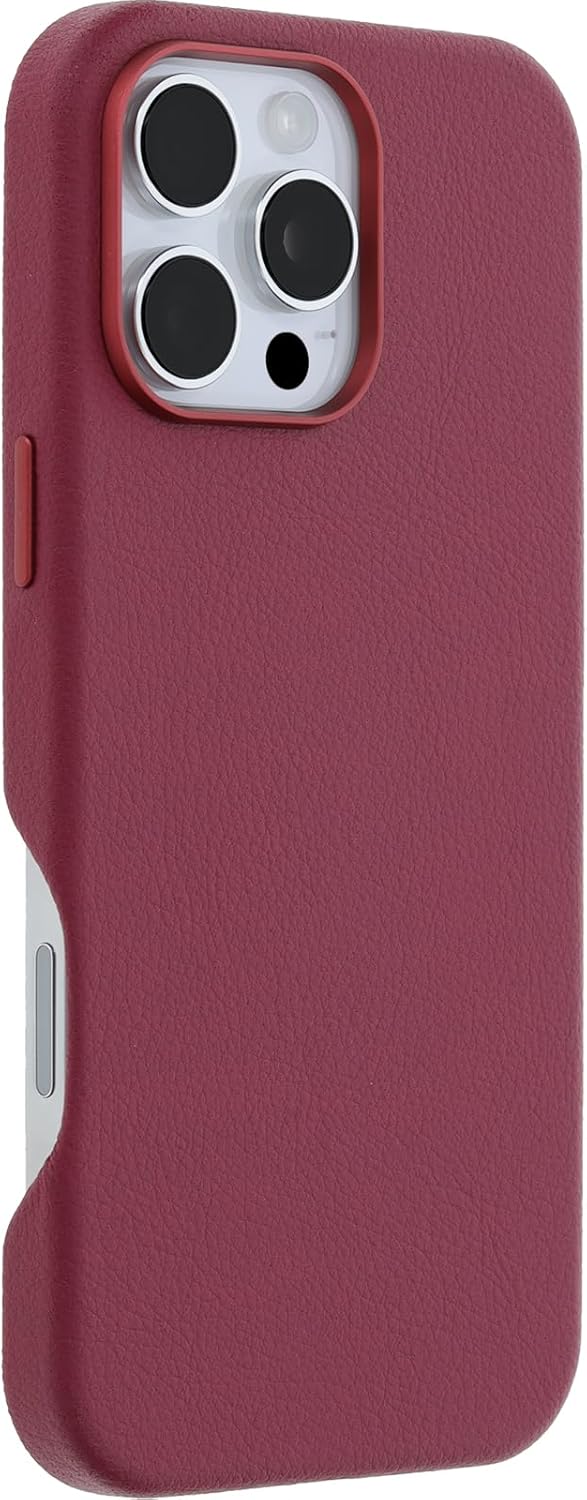 Thumbnail 3 de OtterBox Symmetry Series Cactus Leather MagSafe per iPhone 16 Pro Max (rosso) – custodia ultrasottile antiurto