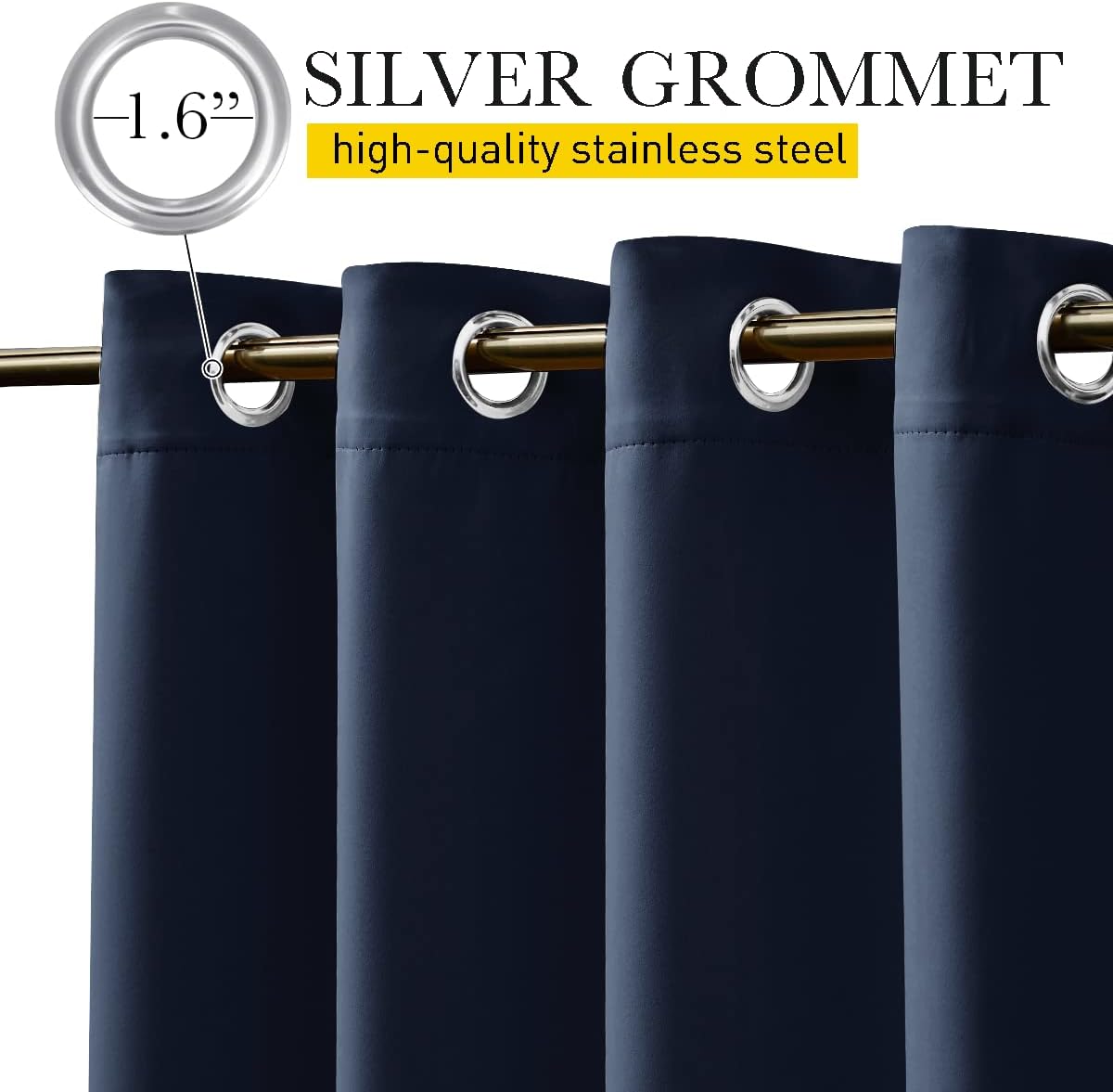 Detalle de NICETOWN Outdoor Curtains, 52 x 108 inches