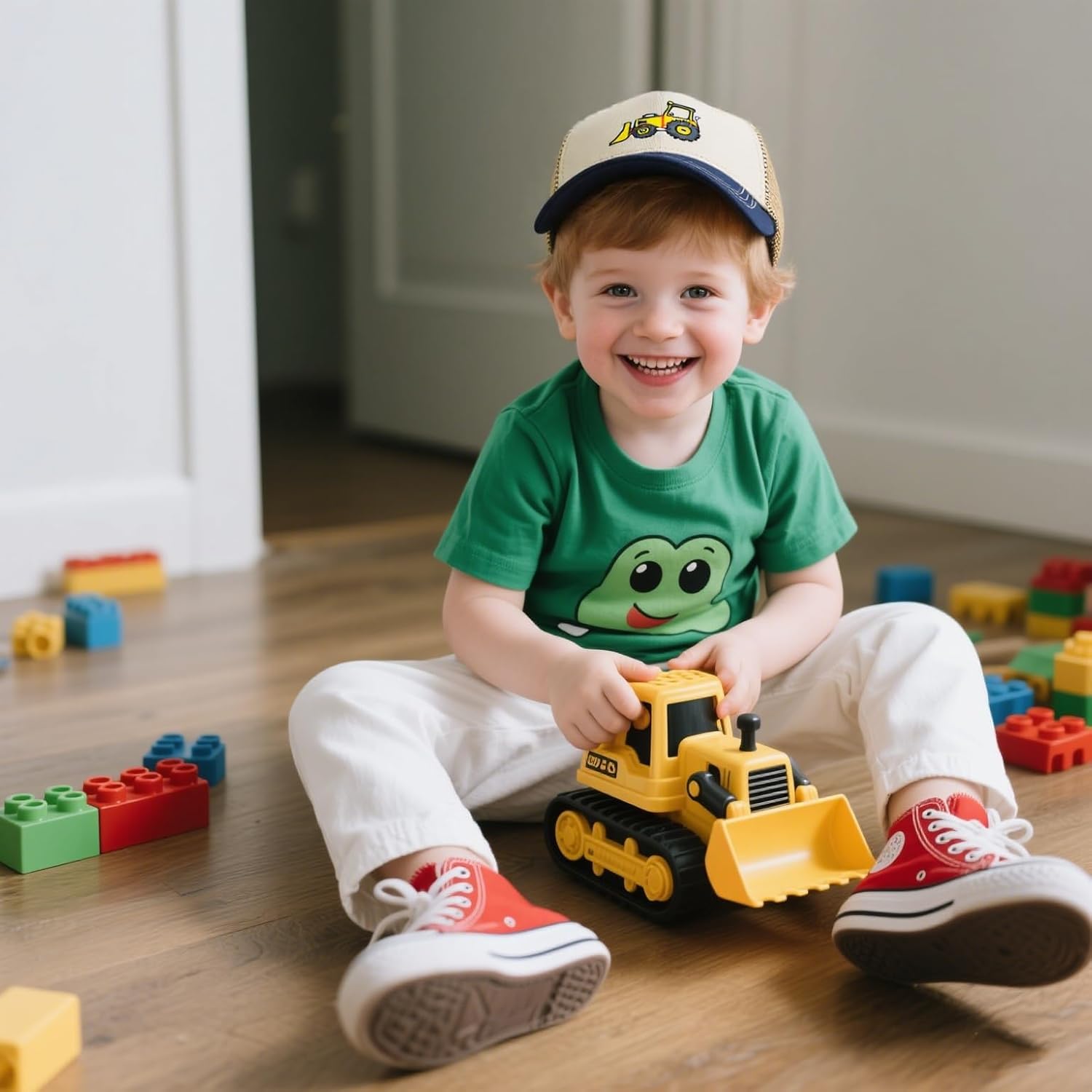 Detalle 2 de WALNOVA Toddler Trucker Hat: Adjustable Mesh Snapback for Ages 2–6